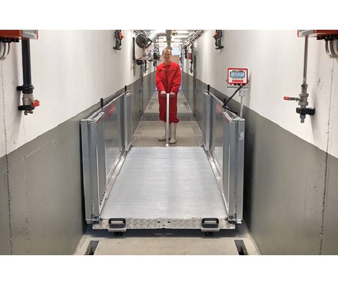 Stationary low-floor animal scales